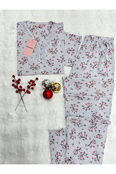 pijamaworld PAMUKLU ANNE PİJAMA TAKIM