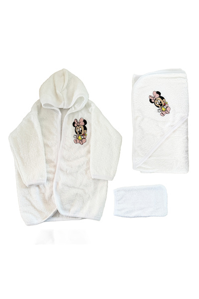Gardinea Domain Set baita botez Minnie Mouse brodat Gardinea Domain®, 3 piese...