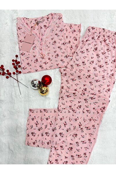 pijamaworld PAMUKLU ANNE PİJAMA TAKIM