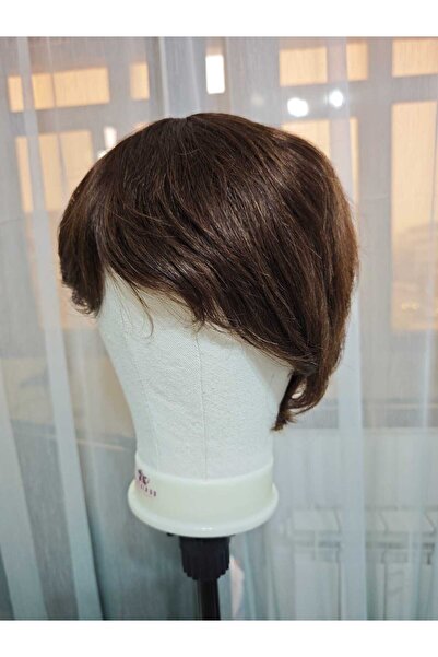 animis beauty Περούκα από 100% ανθρώπινα μαλλιά, Σοκολατί Καφέ, κοντό μοντέλο...