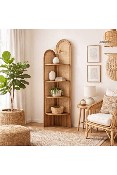 Al Saadah Home Stand with Separator - Brown - 40X40X180 cm