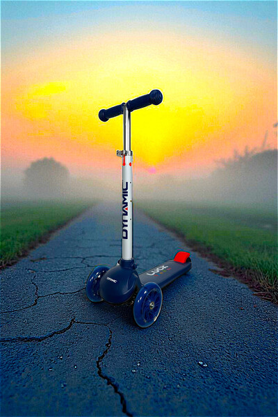 Saule Ht288 Işıklı 3 Tekerli Yeni Nesil Scooter Lacivert - Işıklı Tekerlekler