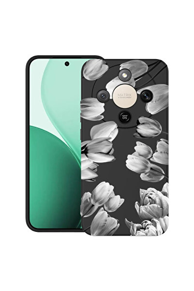 bestcase Ultra Slim Case for Honor Magic 8 Lite / X9d / X70, Floral - Black T...