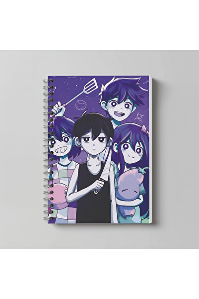 nihonwosekai Caiet Omori Anime, format A4, 60 de coli, fără linii, cu caracte...