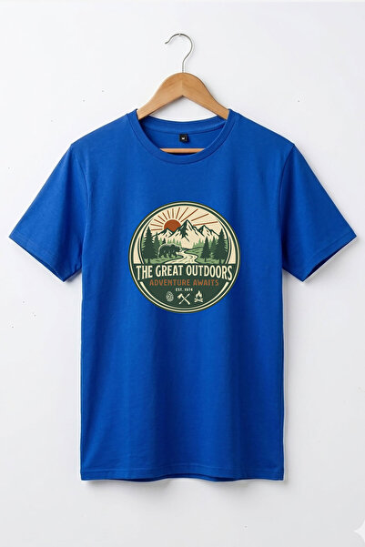 onsrawear تي شيرت قطني أساسي مطبوع عليه Bear The Great Outdoors Adventurer من...