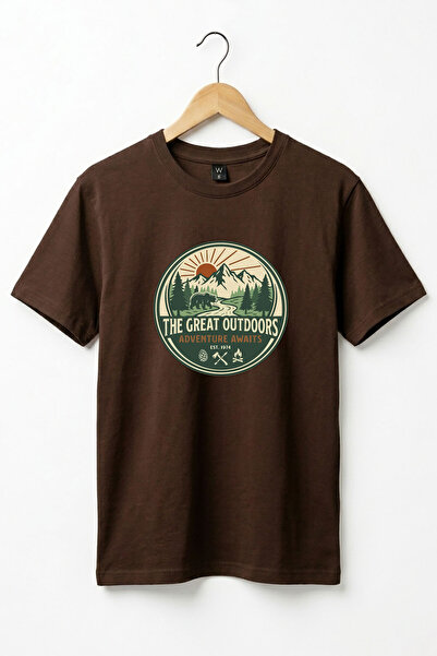 onsrawear تي شيرت قطني أساسي مطبوع عليه Bear The Great Outdoors Adventurer من...