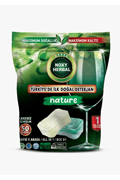 Noxy Herbal Bulaşık makinesi tableti 50 yıkama vegan ürün yerli üretim