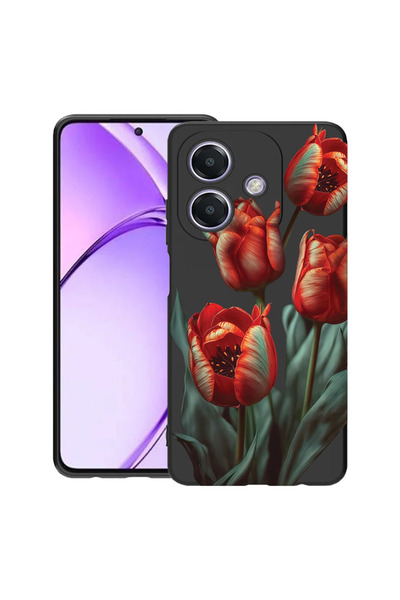 bestcase Υπέρλεπτη Θήκη για OPPO A40 / A40M / A60 5G, Φλοράλ - Κόκκινη Τουλίπ...