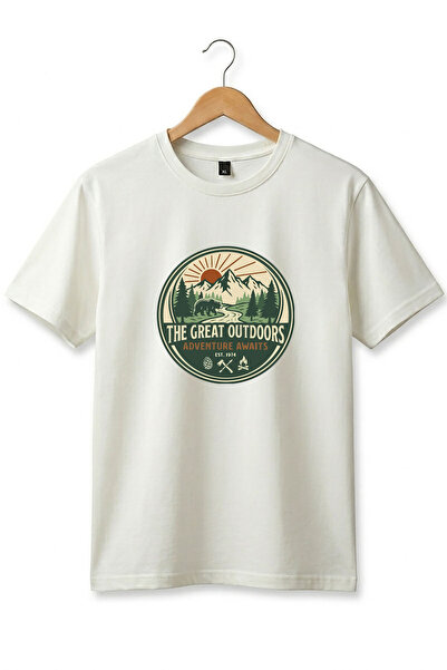 onsrawear تي شيرت قطني أساسي مطبوع عليه Bear The Great Outdoors Adventurer من...