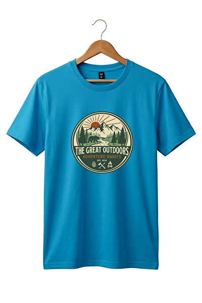 onsrawear تي شيرت قطني أساسي مطبوع عليه Bear The Great Outdoors Adventurer من...