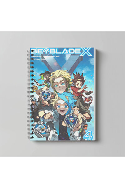 nihonwosekai Beyblade X Anime sveska A4 veličine 60 listova bez linija sa oti...