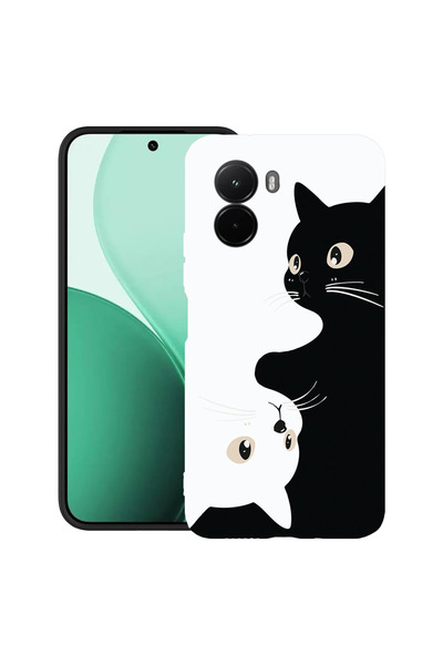 bestcase Υπέρλεπτη Θήκη για Poco M7, Μαύρες & Λευκές Γάτες, 3119618 B 2017