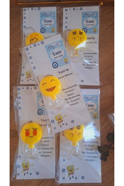 SevgiliAtolyemm IŞIKLI EMOJİ ANAHTARLIK (10 ADET) SÜNNET, MEVLÜT, DOĞUM GÜNÜ ...
