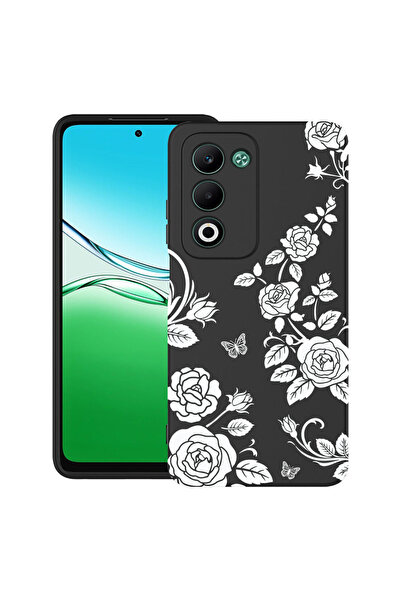 bestcase Υπέρλεπτη Θήκη για Xiaomi Redmi 15 5G (169mm), Φλοράλ - Μαύρο Τριαντ...