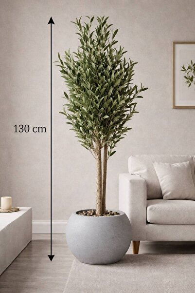CENTRHOME شجرة زيتون صناعية 130 سم – Olive Tree واقعية للديكور الداخلي