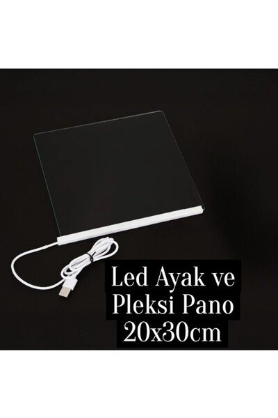 Online Home Market LED Işıklı Yazı Panosu 20x30 cm (Yedek Parça – Seçenekli Ü...