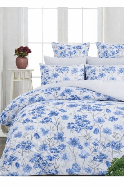 Sheri Home Lastikli Çarşaflı Nevresim Takımı Çift Kişilik Premium CottonALAÇATIMODEL 64s