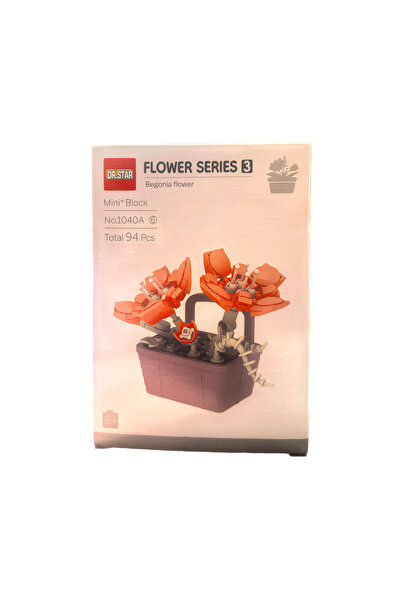 Universul Jucăriilor Set Construcție Mini Blocuri – Floare Decorativă Begonia, 94 Piese, Model Creativ, 6+ ani