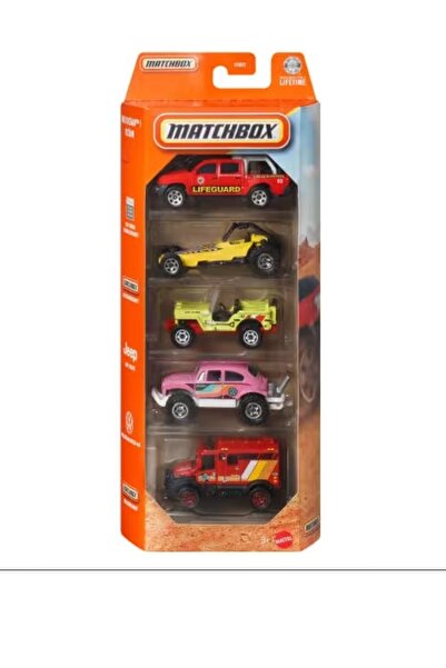 HOT WHEELS Matchbox Metal Beşli Araba Seti Mbx OCEAN C1817 JJP45