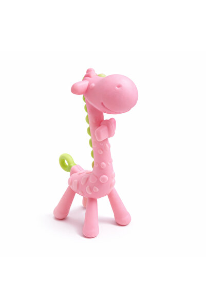 Generic Baby Giraffe Teething Toy Soft Silicone Material Pink Green Color Sui...
