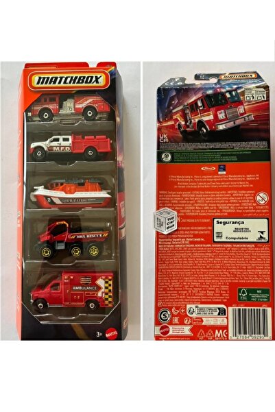 HOT WHEELS Matchbox Metal Beşli Araba Seti Rescue