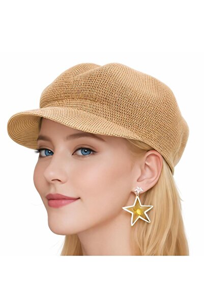 valkyrie Γυναικείο ψάθινο καπέλο καλοκαιρινό με γείσο, λεπτό πλεκτό, κομψό, κ...