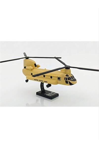 SARIBAŞ TEKNOLOJİ 1:80 Ölçek CH-47 Chinook Ağır Nakliye Helikopteri Çöl Rengi...