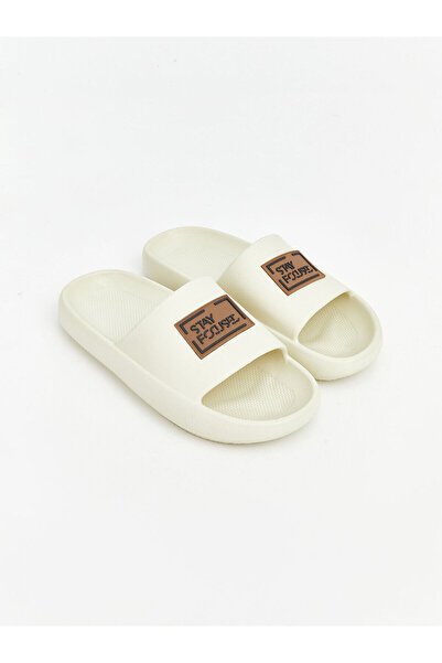 LC Waikiki Beige Bas Printed Cake Slippers from Güli̇s Gi̇yi̇m