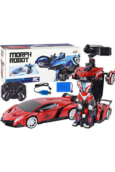 OEM Τηλεκατευθυνόμενο Robot Αυτοκίνητο Transformer Κόκκινο 1:10 Κόκ