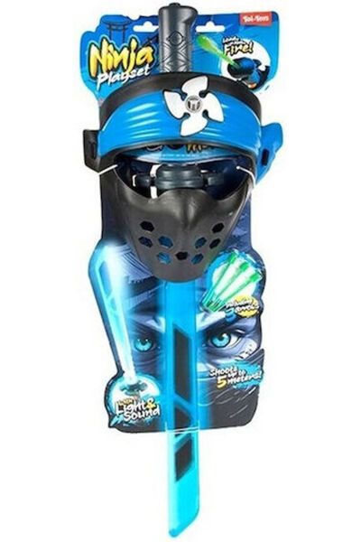 Toi-Toys Σετ Μάσκα Mε Σπαθί Νίντζα Samurai με Φως και ήχο Μπλε 23.5x70cm