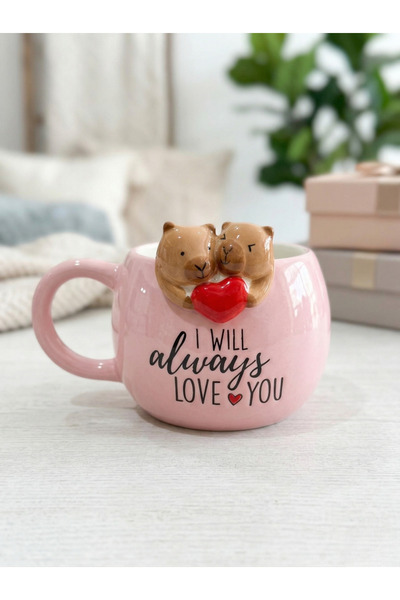 Elista Capybara 3D Animal Figured Ceramic Mug 420 ml