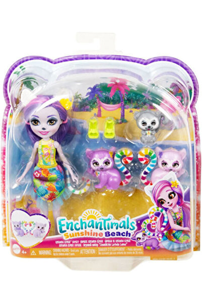 Mattel Games Enchantimals Κούκλα Enchantimals Παραλία Λορίντα Οικογένεια Λεμο...