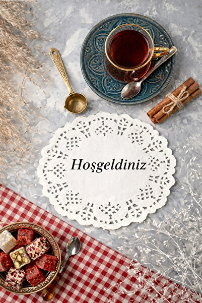 Palo Santo Hoşgeldiniz Baskılı Bardak Altlığı Lüks Dekor Motto Misafir Sunum ...
