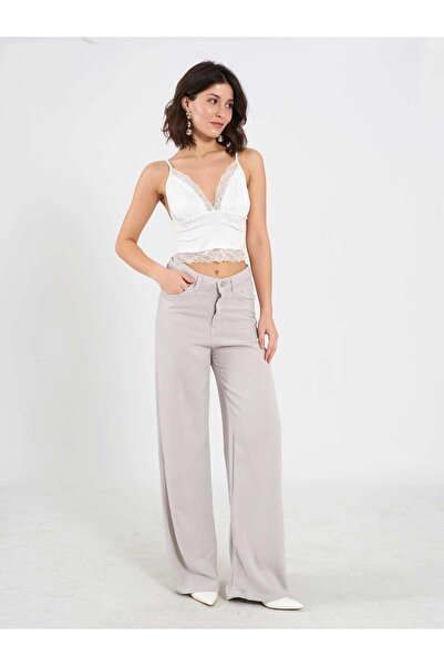 Coral Lace Detailed Knitted Blouse 071913 Ecru