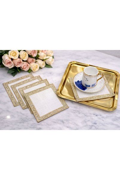 AY&ÇA HOME 6 Item Presentation Napkin, Cocktail Napkin, Coffee Side Presentation Napkin, Presentation, Coaster
