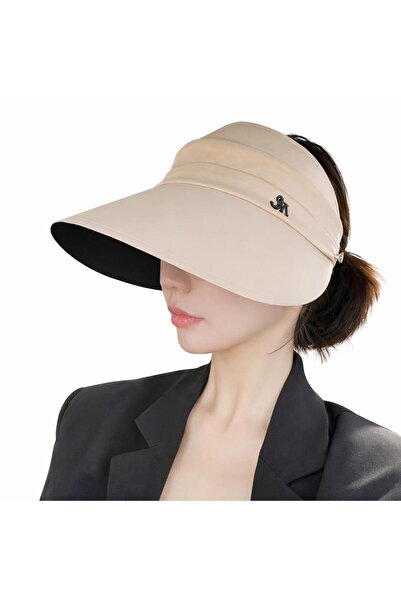 valkyrie Γυναικείο καπέλο με φαρδύ γείσο σε μπεζ χρώμα, συμβατό με αλογοουρά,...