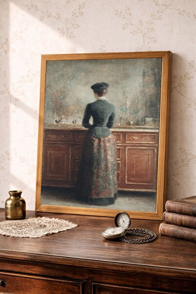 Tuba Decor Επιτραπέζια ζωγραφική σε ξύλινο πλαίσιο ενιαίου τεμαχίου, vintage ...
