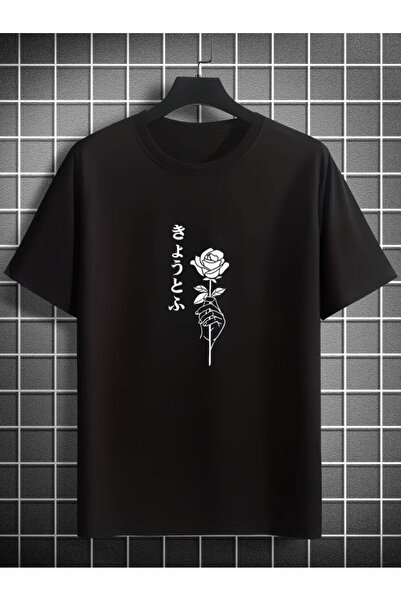 one button Tricou oversize premium cu imprimeu Bay Beyaz Gül Design