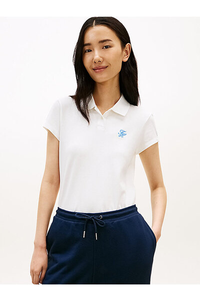 Tommy Hilfiger Women's Th Slim Polo T-Shirt