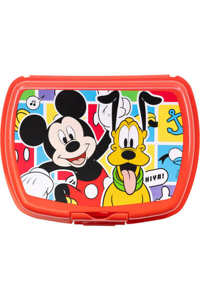 Stor Mickey Mouse Πλαστικό Παιδικό Δοχείο Φαγητού Κόκκινο μ17 x