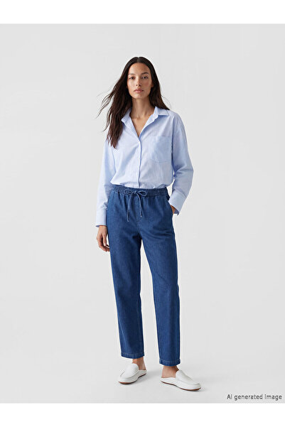 LC Waikiki NEVAVM με διαφορά LCWAIKIKI Κλασικό μπλε ελαστικό γυναικείο τζιν π...