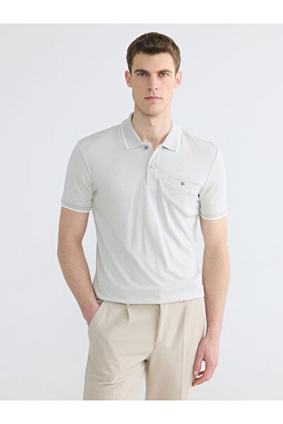 LC Waikiki Peak New Season Polo Neck Men's Textured T-Shirt