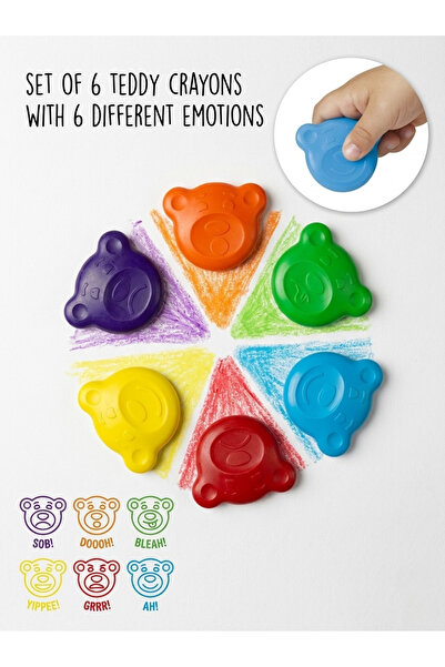 The Monarch Co Cari0Ca Educational 6-Piece Crayon Set with Teddy Bear Figures...