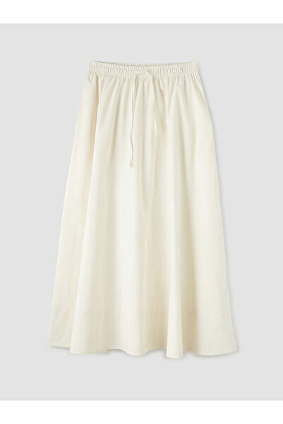 LC Waikiki NEVAVM Farkıyla LCW Modest Λευκή Φούστα Ποπλίνα με Ελαστική Μέση -...