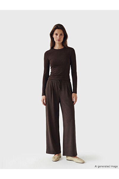 LC Waikiki Nevavm Soft Touch Women's Sweatpants with Elastic Waist and Contra...