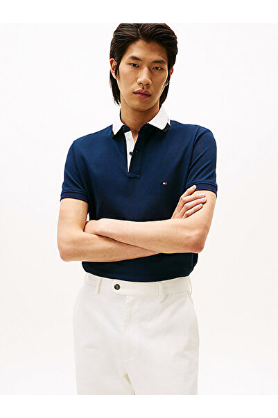 Tommy Hilfiger Men's Pique Graphic Collar Polo T-Shirt