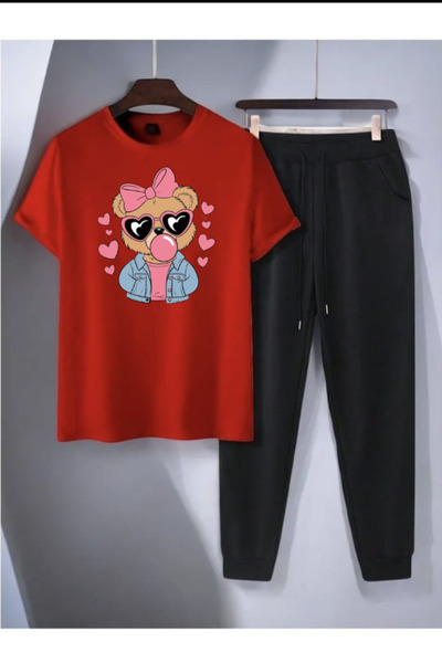 Joetsu Bear women printed t-shirt - jogger t-shirt bicycle collar bottom top ...