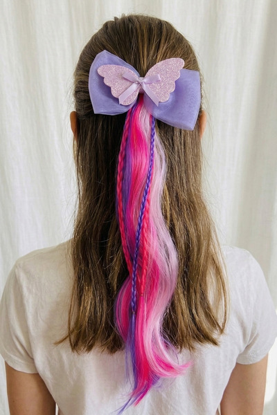 PETEK AKSESUAR ΦΙΟΝΑΚΙ ΜΑΚΡΥ ΠΟΛΥΧΡΩΜΟ ΠΑΙΔΙΚΟ ΚΛΙΠ ΜΑΛΛΙΩΝ