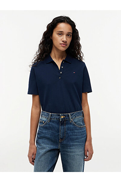 Tommy Hilfiger تي شيرت بولو نسائي عادي موديل 1985