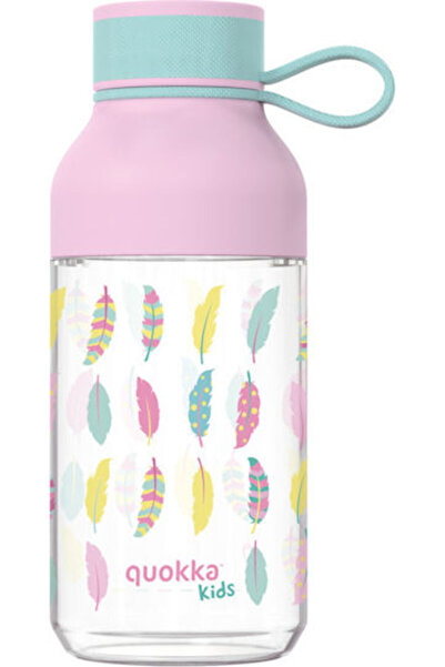 Quokka Πλαστικό Παγούρι Feathers σε ροζ χρώμα 430ml